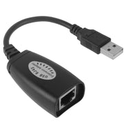 Adattatore ripetitore cavo prolunga LAN USB 2.0 CAT5 / CAT5E / CAT6 RJ45 a 4 USB Ethernet Extender, 4 Ports USB