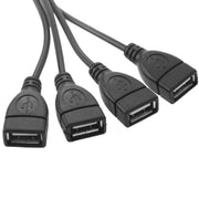 Adattatore ripetitore cavo prolunga LAN USB 2.0 CAT5 / CAT5E / CAT6 RJ45 a 4 USB Ethernet Extender, 4 Ports USB