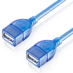 Cavo USB 2.0 tipo A femmina-femmina 30 cm blu