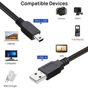 Cavo USB 2.0 AM a Mini USB a 5 pin, lunghezza: 1,5 m, USB 2.0 AM to Mini 5Pin