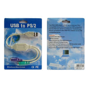Cavo adattatore da USB a PS/2 per tastiera e mouse, qualità normale