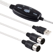 Cavo adattatore convertitore per pianoforte elettrico con interfaccia USB-MIDI, lunghezza: 1,8 m