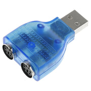 Adattatore USB maschio a femmina PS/2 per mouse/tastiera, USB Male to 2 PS/2 Female