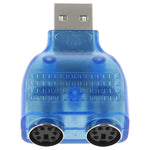 Adattatore USB maschio a femmina PS/2 per mouse/tastiera, USB Male to 2 PS/2 Female