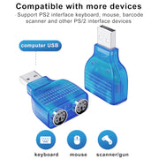 Adattatore USB maschio a femmina PS/2 per mouse/tastiera, USB Male to 2 PS/2 Female