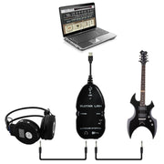 Interfaccia USB Cavo collegamento chitarra Registrazione PC/MAC, USB Interface Guitar Link Cable (Black), USB Interface Guitar Link Cable (White)