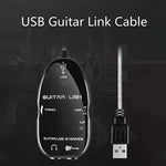 Interfaccia USB Cavo collegamento chitarra Registrazione PC/MAC, USB Interface Guitar Link Cable (Black), USB Interface Guitar Link Cable (White)