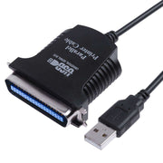 Cavo adattatore per stampante da USB a parallelo 1284 a 36 pin, lunghezza cavo: 1 m, USB 2.0 to IEEE1284 (Black)