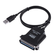 Cavo adattatore per stampante da USB a parallelo 1284 a 36 pin, lunghezza cavo: 1 m, USB 2.0 to IEEE1284 (Black)