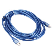 Cavo normale USB 2.0 AM a BM, con 2 nuclei, lunghezza: 5 m (blu)