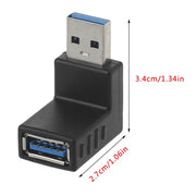 Adattatore AF da USB 3.0 AM a USB 3.0, Down Angle AM to AF