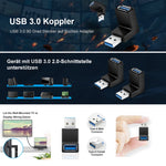 Adattatore AF da USB 3.0 AM a USB 3.0, Down Angle AM to AF