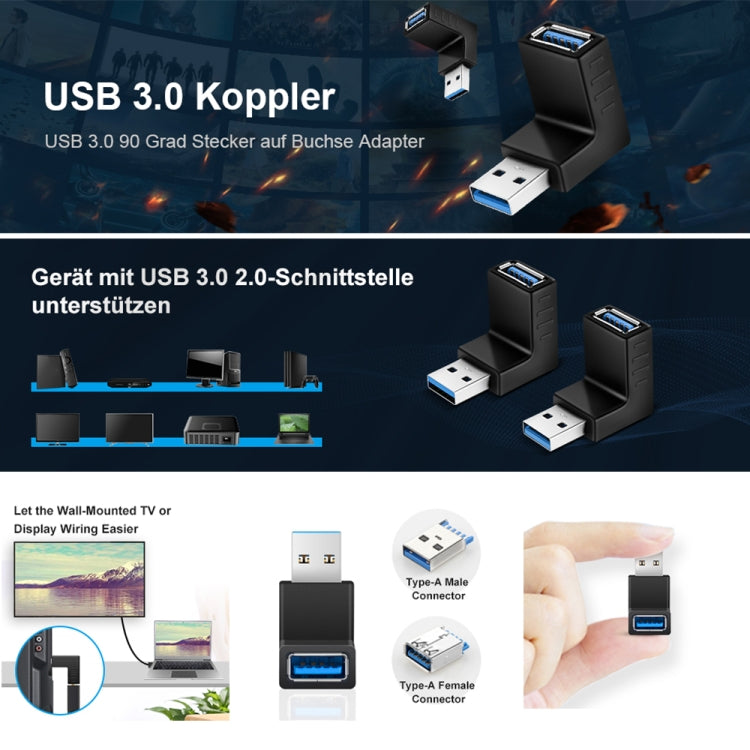 Adattatore AF da USB 3.0 AM a USB 3.0, Down Angle AM to AF