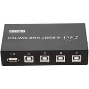 FENGJIE FJ-IA4B-C Switcher condiviso con commutatore a pressione USB 2.0 a 4 porte ad alta velocità per stampante scanner per computer PC, FENGJIE FJ-IA4B-C
