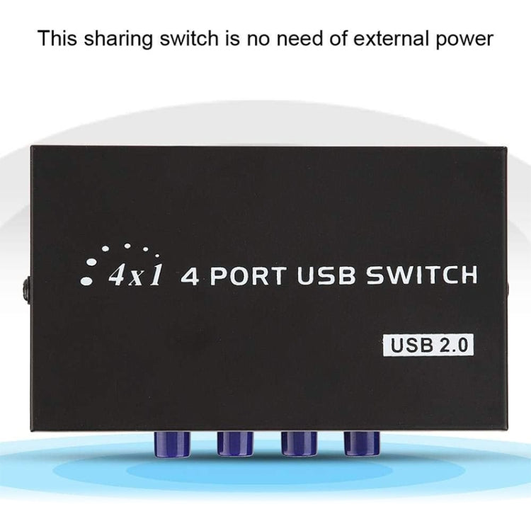FENGJIE FJ-IA4B-C Switcher condiviso con commutatore a pressione USB 2.0 a 4 porte ad alta velocità per stampante scanner per computer PC, FENGJIE FJ-IA4B-C