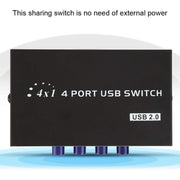 FENGJIE FJ-IA4B-C Switcher condiviso con commutatore a pressione USB 2.0 a 4 porte ad alta velocità per stampante scanner per computer PC, FENGJIE FJ-IA4B-C
