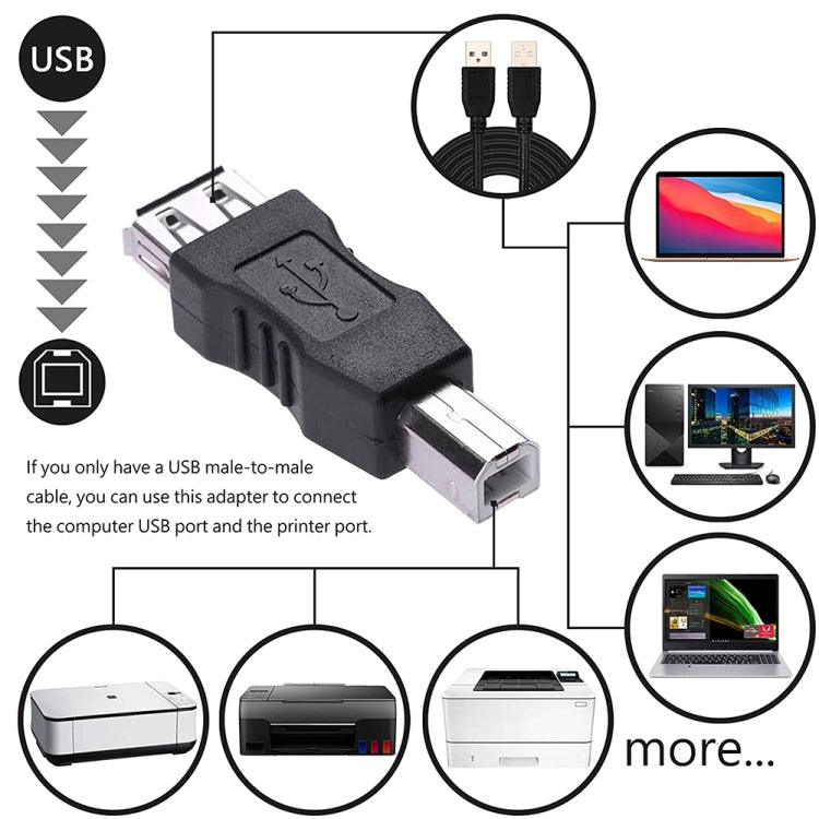 Connettore adattatore USB 2.0 A femmina a B maschio Convertitore AF a BM per stampante
