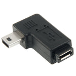 Adattatore da micro USB a mini USB da 90 gradi, Mini USB Female