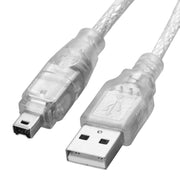 Cavo iLink maschio da USB 2.0 maschio a Firewire iEEE 1394 a 4 pin, lunghezza: 1,2 m, USB AM to 4Pin(1.5m)