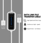 Cavo di collegamento dati USB 2.0 ad alta velocità, condivisione dati da PC a PC, plug and play, lunghezza: 165 cm