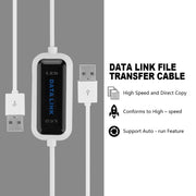Cavo di collegamento dati USB 2.0 ad alta velocità, condivisione dati da PC a PC, plug and play, lunghezza: 165 cm