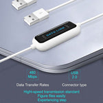 Cavo di collegamento dati USB 2.0 ad alta velocità, condivisione dati da PC a PC, plug and play, lunghezza: 165 cm