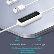 Cavo di collegamento dati USB 2.0 ad alta velocità, condivisione dati da PC a PC, plug and play, lunghezza: 165 cm