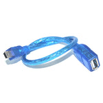Cavo adattatore mini USB a USB 2.0 AF OTG da 5 pin, lunghezza: 22 cm (blu), 22cm