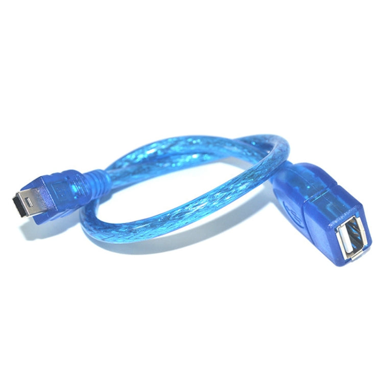 Cavo adattatore mini USB a USB 2.0 AF OTG da 5 pin, lunghezza: 22 cm (blu), 22cm