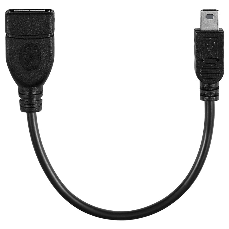 Cavo adattatore mini da USB a USB 2.0 AF OTG a 5 pin, Mini USB, 12cm(Black)