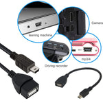 Cavo adattatore mini da USB a USB 2.0 AF OTG a 5 pin, Mini USB, 12cm(Black)