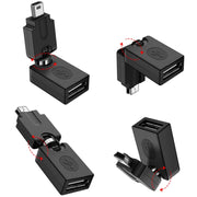 Adattatore mini USB USB 2.0 AF a OTG di alta qualità, supporta la rotazione di 360 gradi, USB 2.0 AF