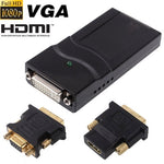 Adattatore display da USB 2.0 a DVI/VGA/HDMI, supporto Full HD 1080P, espandibile fino a 6 unità display, USB 2.0 Resolution: 1920*1080