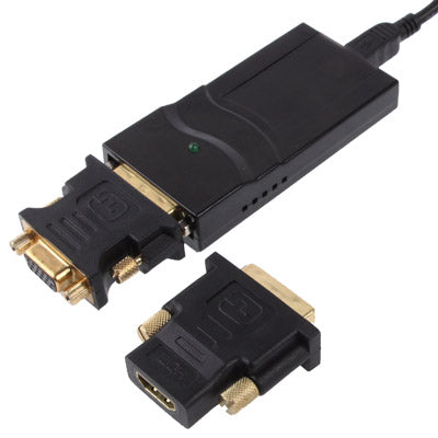 Adattatore display da USB 2.0 a DVI/VGA/HDMI, supporto Full HD 1080P, espandibile fino a 6 unità display, USB 2.0 Resolution: 1920*1080