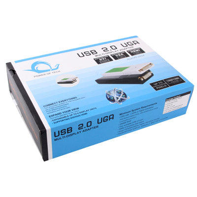 Adattatore display da USB 2.0 a DVI/VGA/HDMI, supporto Full HD 1080P, espandibile fino a 6 unità display, USB 2.0 Resolution: 1920*1080