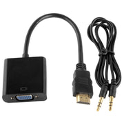 Cavo di uscita audio da HDMI a VGA Full HD 1080P da 24 cm per computer/DVD/set-top box digitale/laptop/telefono cellulare/lettore multimediale, Length: 24cm, Length: 24cm(White)