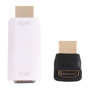 Adattatore convertitore audio + HDMI a VGA Full HD 1080P per laptop / STB / DVD / HDTV (con adattatore HDMI femmina-maschio), HDMI to VGA + Audio