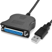 Cavo convertitore di stampa con porta femmina da USB 2.0 a DB25 a 25 pin, USB to DB25 Female (Black)