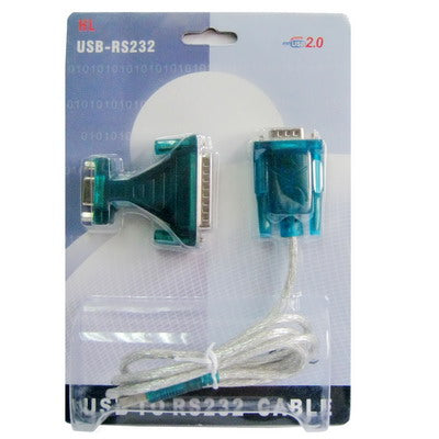 Cavo maschio da USB a RS232 a 9 pin e adattatore maschio da RS232 9P femmina a RS232 a 25 pin maschio con chip singolo, USB to RS232 with Single Chip