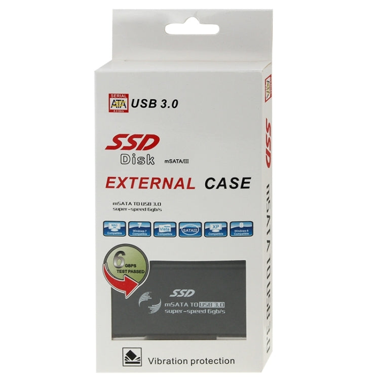 Custodia per disco rigido SSD mSATA da 6 GB/s a USB 3.0