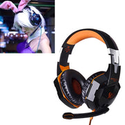 EACH G2000 Cuffie da gioco stereo per bassi over-ear con microfono e luce LED per computer, lunghezza cavo: 2,2 m