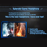 EACH G2000 Cuffie da gioco stereo per bassi over-ear con microfono e luce LED per computer, lunghezza cavo: 2,2 m