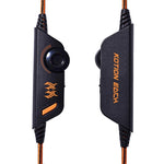 EACH G2000 Cuffie da gioco stereo per bassi over-ear con microfono e luce LED per computer, lunghezza cavo: 2,2 m