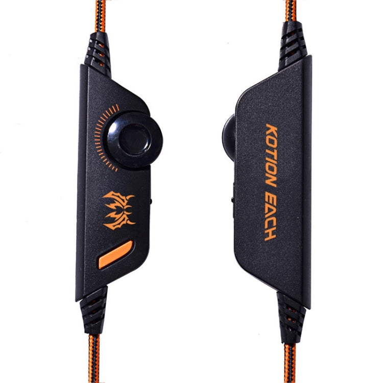 EACH G2000 Cuffie da gioco stereo per bassi over-ear con microfono e luce LED per computer, lunghezza cavo: 2,2 m
