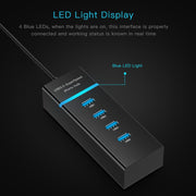 Per Galaxy S8 e S8 + / LG G6 / Huawei P10 e P10 Plus / Xiaomi Mi 6 e Max 2 e altri smartphone, 4 Ports USB (Black)