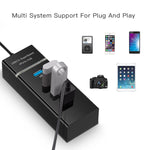 Per Galaxy S8 e S8 + / LG G6 / Huawei P10 e P10 Plus / Xiaomi Mi 6 e Max 2 e altri smartphone, 4 Ports USB (Black)