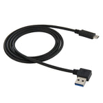 Cavo adattatore USB-C 3.1 maschio a USB 3.0 90° sinistra