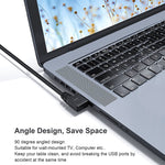 Cavo adattatore USB-C 3.1 maschio a USB 3.0 90° sinistra