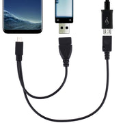 Cavo OTG sdoppiatore a Y USB 2.0 Micro-B maschio a USB 2.0 Micro-B femmina maschio e USB 2.0 femmina, lunghezza: 19/30 cm