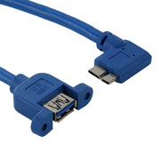 Cavo OTG USB 3.0 Micro-B maschio a USB 3.0 femmina con rotazione a sinistra di 90 gradi per tablet/disco rigido portatile, lunghezza: 30 cm, Micro BM to AF, length: 30cm